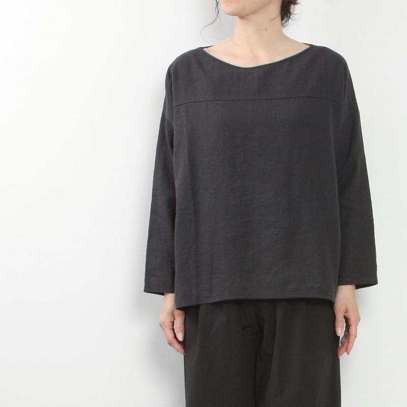 evam eva（エヴァムエヴァ） water linen pullover E241T062 : MIDLAND