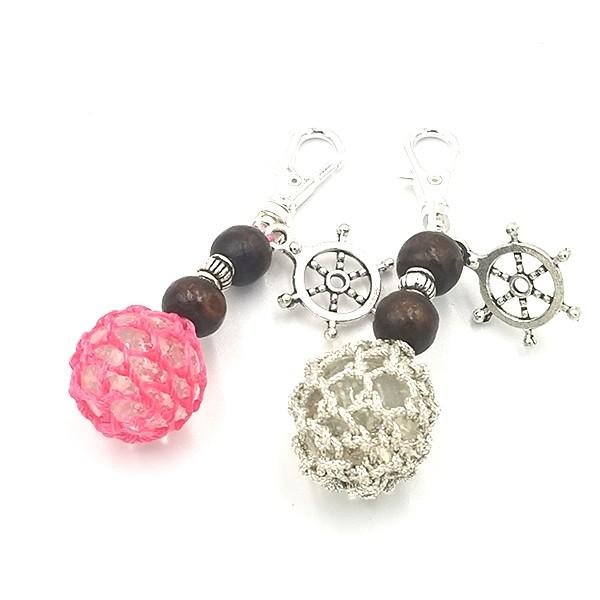 海蛍 蓄光キーホルダー 福幸玉 手作り ネコポスOK 泊貝っこ : 南三陸