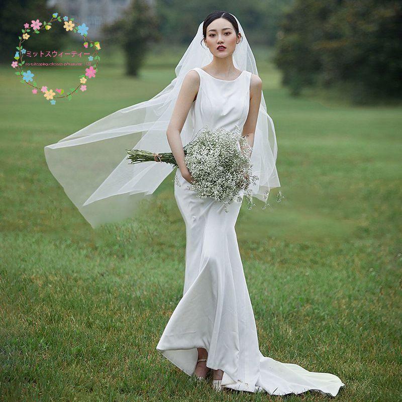 ウェディングドレス マーメイド 安い 花嫁 結婚式 白 ウエディング