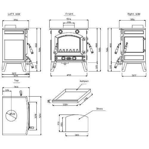 HONMA ホンマ製作所 鋳物薪ストーブ ブラック 501320500TX HTC-50TX