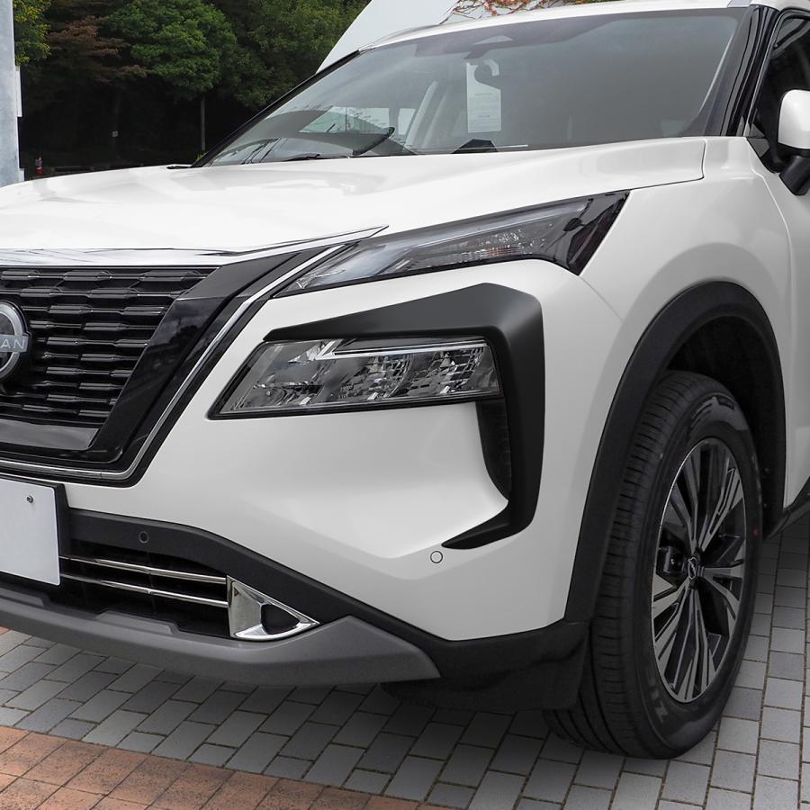 エクストレイル T33 パーツ ヘッドランプガーニッシュ 未塗装 ヘッド