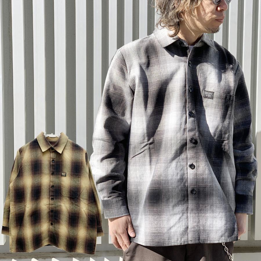 全2色 FBカウンティ FB COUTNY オンブレチェックシャツ ネルシャツ