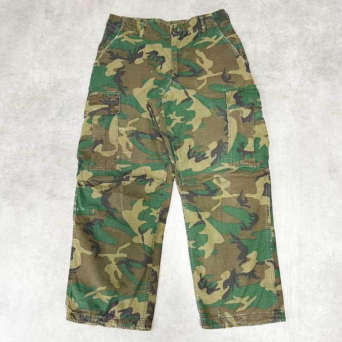 60's U.S.ARMY ERDL Rip-Stop Leaf Camo Jungle Fatigue Pants SMALL