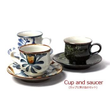 沖縄 やちむん（焼き物/陶器） カップ＆ソーサー(コーヒーカップ