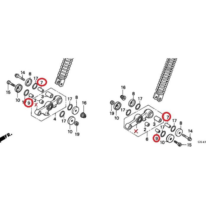 ホンダ（HONDA） [純正部品]フロントサスペンション クッションアーム