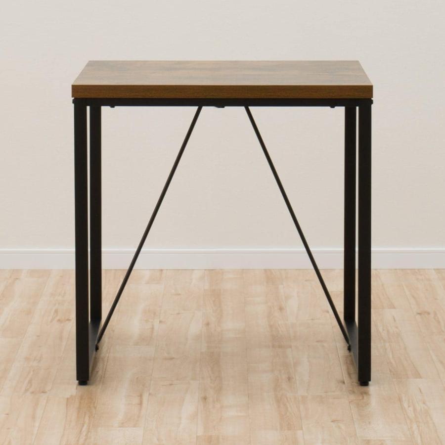 ニトリ（NITORI） 幅70 ダイニングテーブル3点セット(DTステイン70MBR