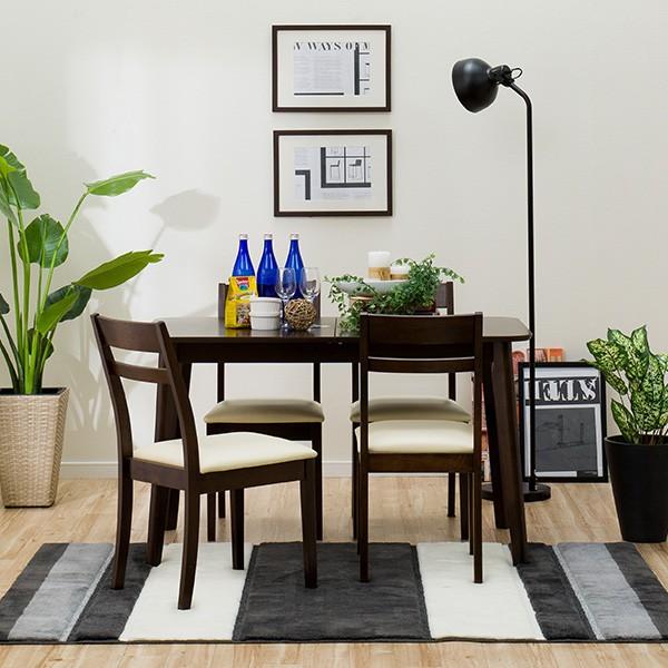 ニトリ（NITORI） 幅120(伸長時150)cm 伸長式ダイニングテーブル5点