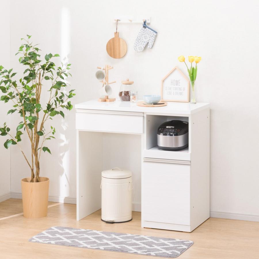 ニトリ（NITORI） キッチンカウンター(リガーレ100CT WH) キッチン収納