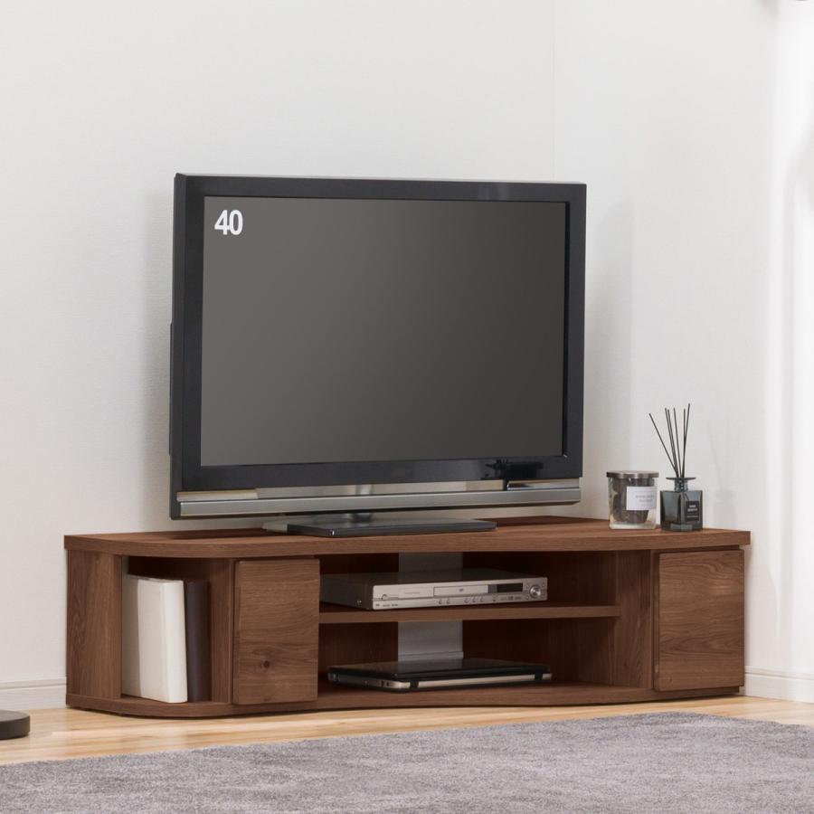 ニトリ（NITORI） コーナー有効活用 流線形テレビボード(右寄せタイプ