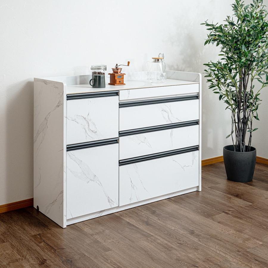 ニトリ（NITORI） セラミック天板 両面カウンター 幅120cm (WH