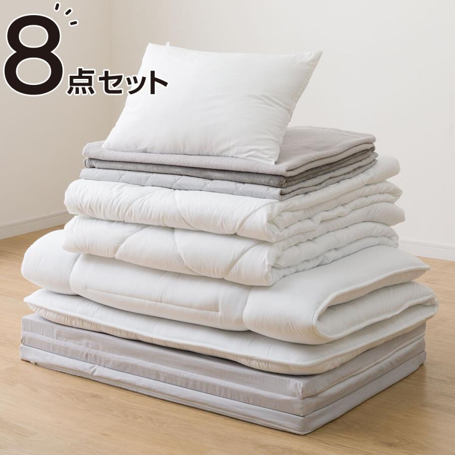 ニトリ（NITORI） 布団セット カバーなしオールインワン防ダニ寝具8点