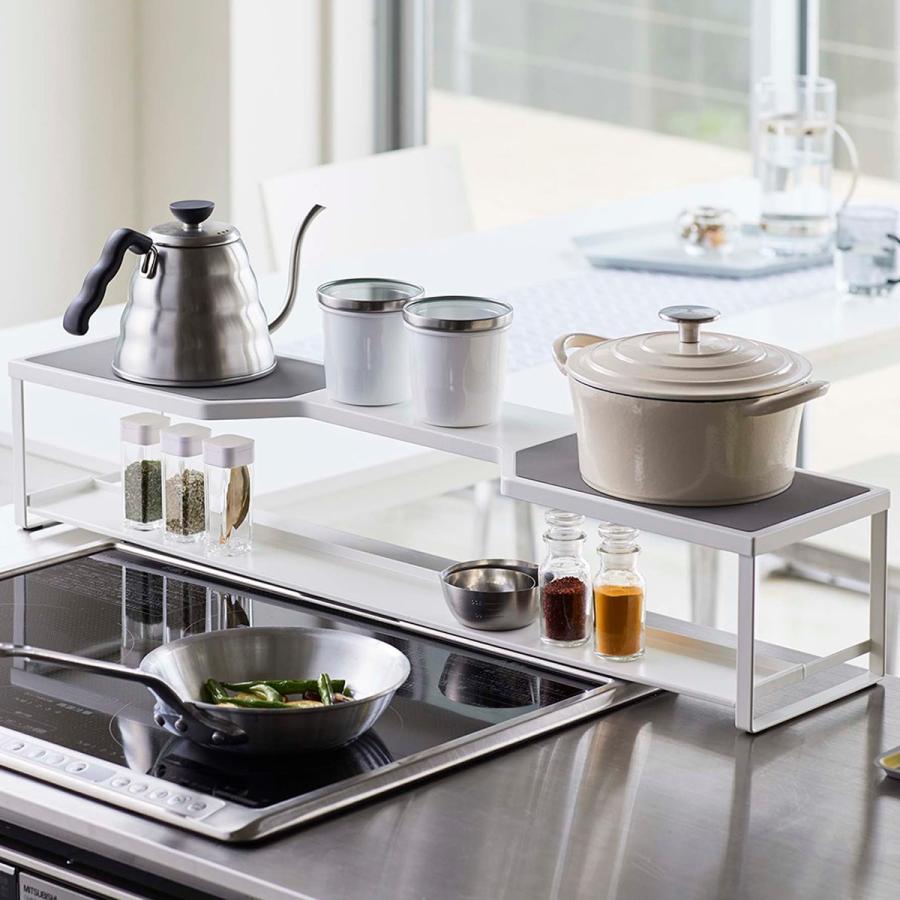 ニトリ（NITORI） コンロ奥ラック 排気カバー付き (コンロ幅〜75cm用