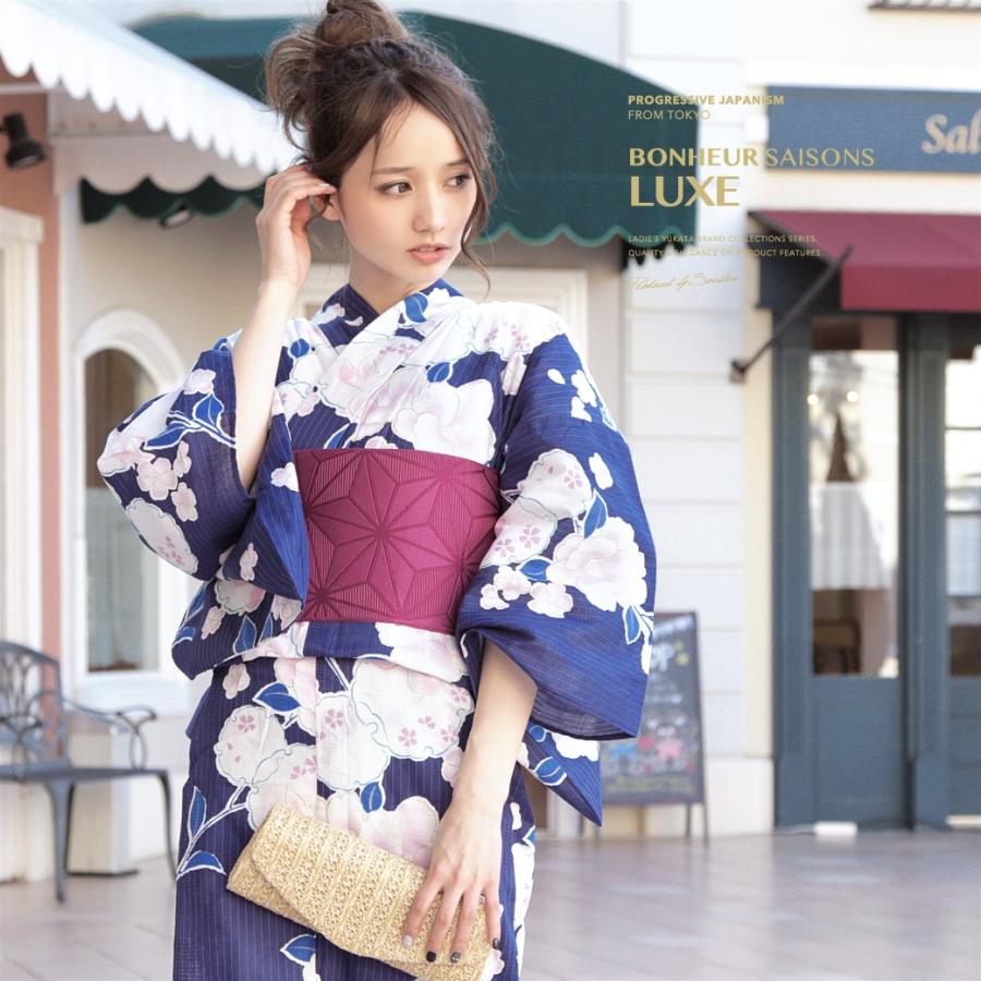 SOUBIEN（創美苑） 浴衣 レディース 3点セット （浴衣/半幅帯/下駄