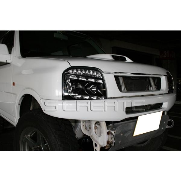 ジムニー(JB23) プロジェクターヘッドライト(ブラック) : エス