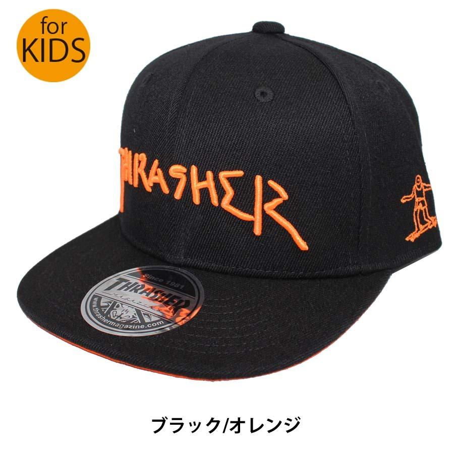 THRASHER（スラッシャー） 子供用 平ツバ キャップ THRASHER CAP K-THR