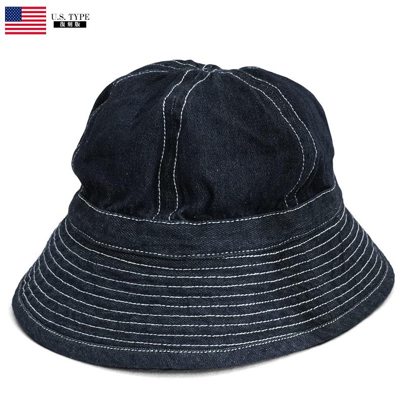 YMCLKY メール便可 米軍タイプ WW2 デニムハット ウォッシュ加工