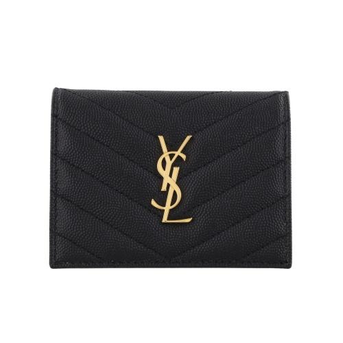 サンローラン 二つ折り財布 レディース ブラック SAINT LAURENT PARIS