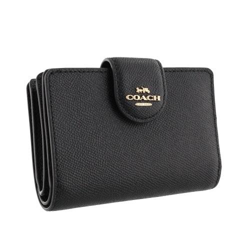 コーチ アウトレット COACH 二つ折り財布 レディース ブラック 6390
