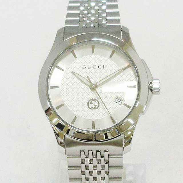 GUCCI（グッチ） 【GUCCI】腕時計 Gタイムレス シルバー ホワイト