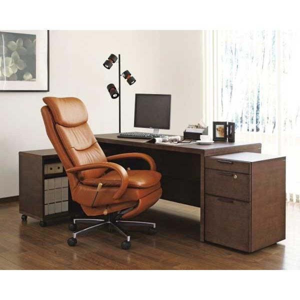 カリモク家具（KARIMOKU FURNITURE） 開梱設置 本革張りハイバック