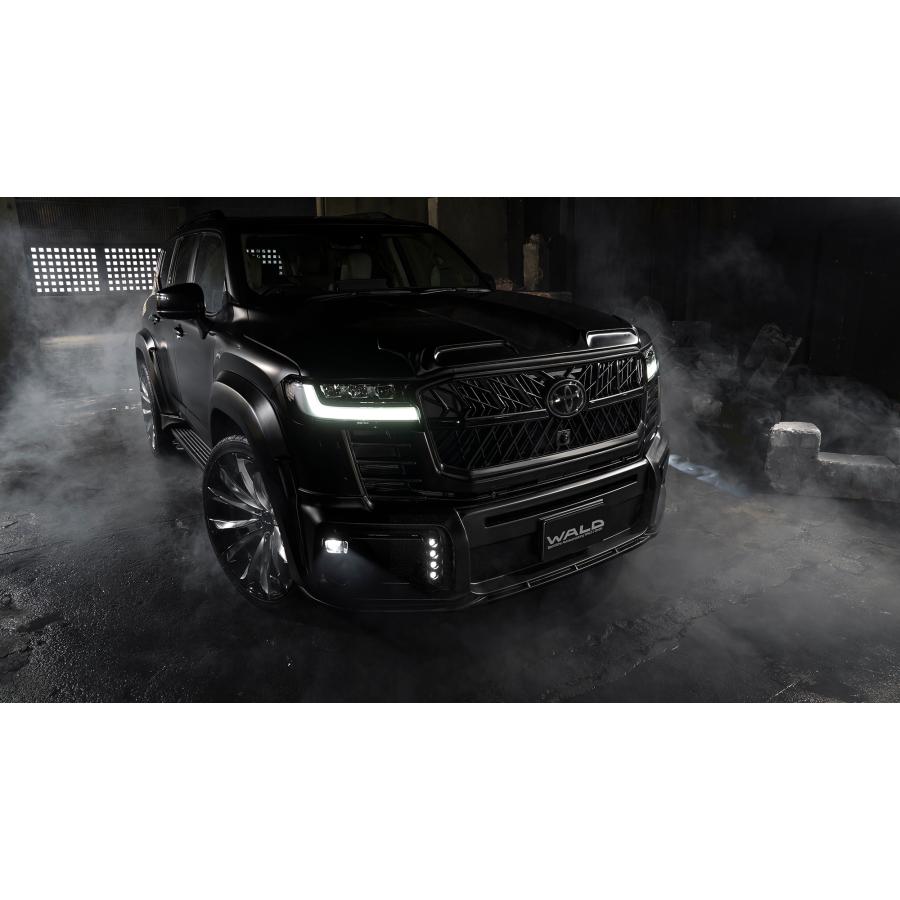 ヴァルド/WALD】サイドマフラーオーバル117W左右4本出し(ブラックPVD