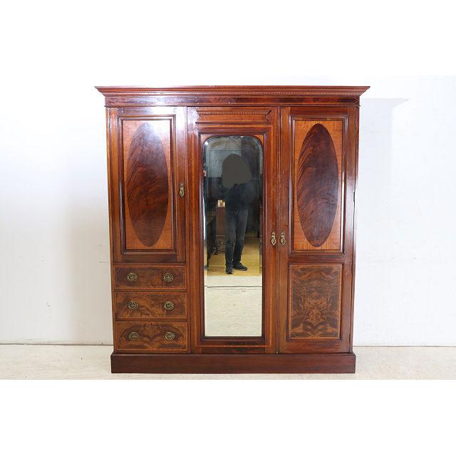 wr-2 1890年代イギリス製アンティーク ビクトリアン マホガニー ミラー