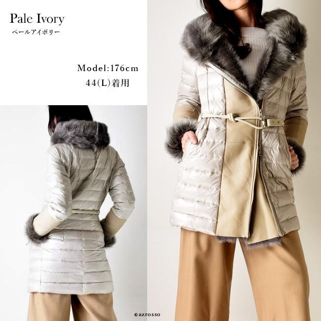 ダウンコート レディース ロング 高級 40代 軽量 アイボリー ホワイト