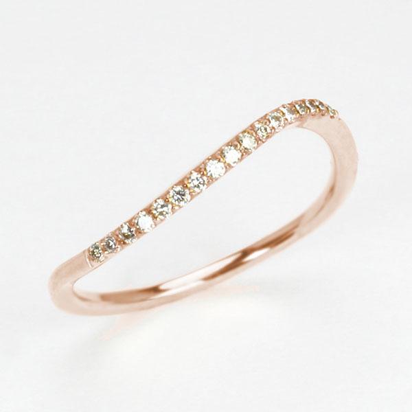 ピンクゴールド 指輪 ピンキーリング ダイヤモンド レディース k10 10k