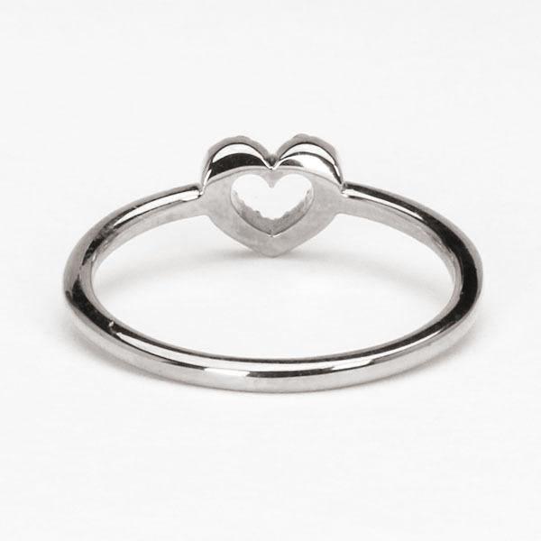 プラチナ 指輪 ハートリング ピンキーリング ダイヤモンド ハート