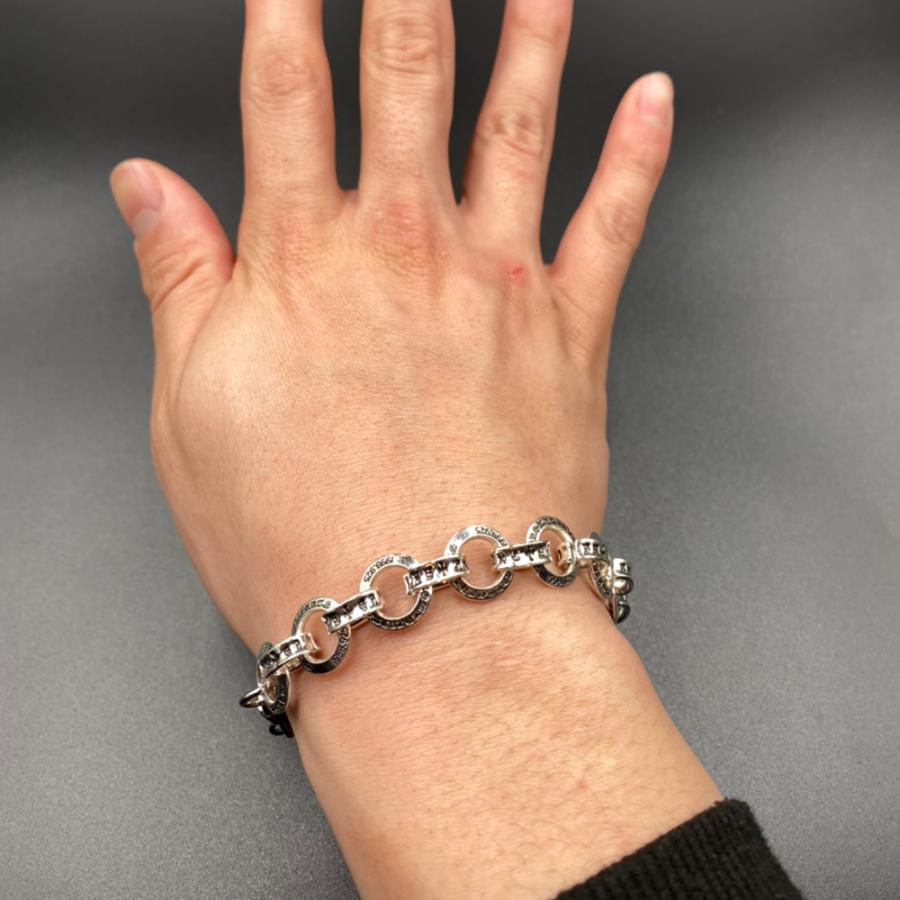 ブレスレット メンズ クロス シルバー ペーパーチェーン ブレスレット