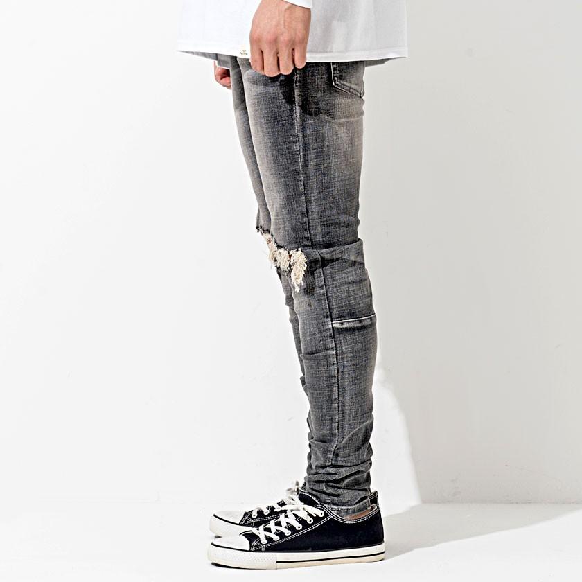 デニムパンツ メンズ スキニー mnml ミニマル M1 DENIM STRETCH GREY