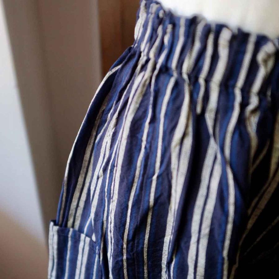 YAMMA ヤンマ産業 会津木綿 キュロットパンツ acr-pt 縞 5 colors