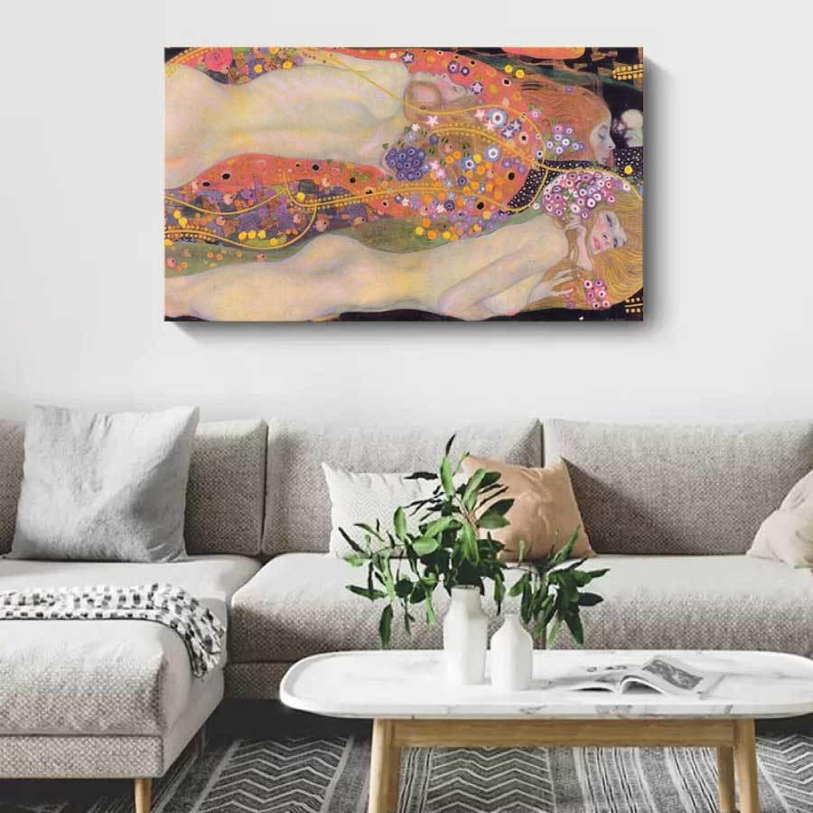 グスタフ クリムト 水蛇II 名画 70cm×40cm インテリア 装飾 ホテル