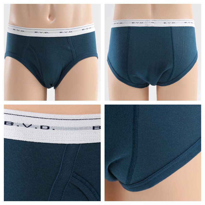 B.V.D BVD ブリーフ ビキニ メンズ 下着 綿100% カラー 前開き 5枚