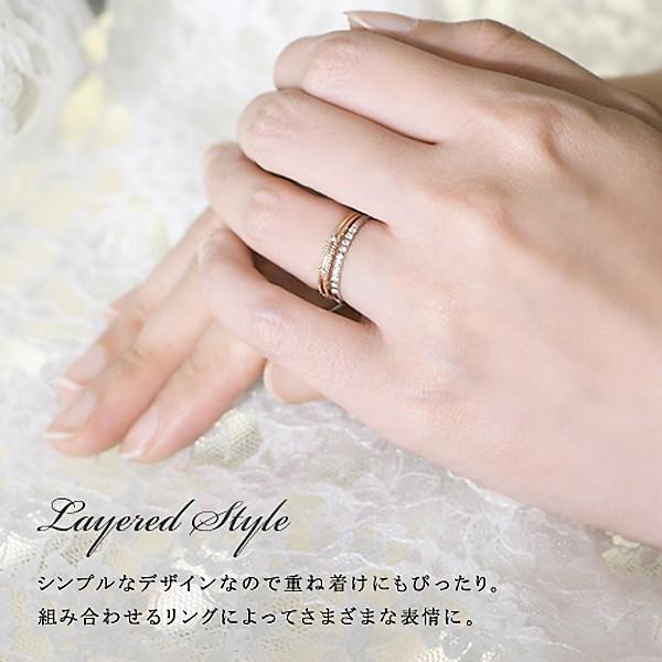 SUEHIRO（スエヒロ） エタニティリング 0.1ct ダイヤモンド K18 Pt900