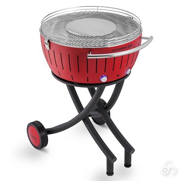 ハーフェレ 無煙炭火バーベキューコンロ ロータスグリルXXL レッド