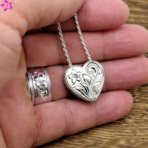 ハワイアンジュエリー ペンダント レディース ハート シルバー925 恋愛