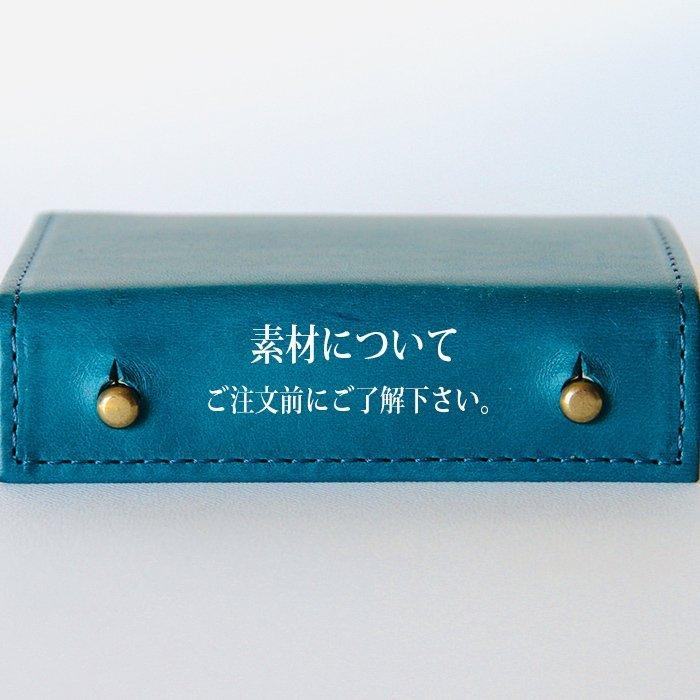 m+（エムピウ） コンパクトな財布 MILLEFOGLIE2 Pig ターコイズxチョコ