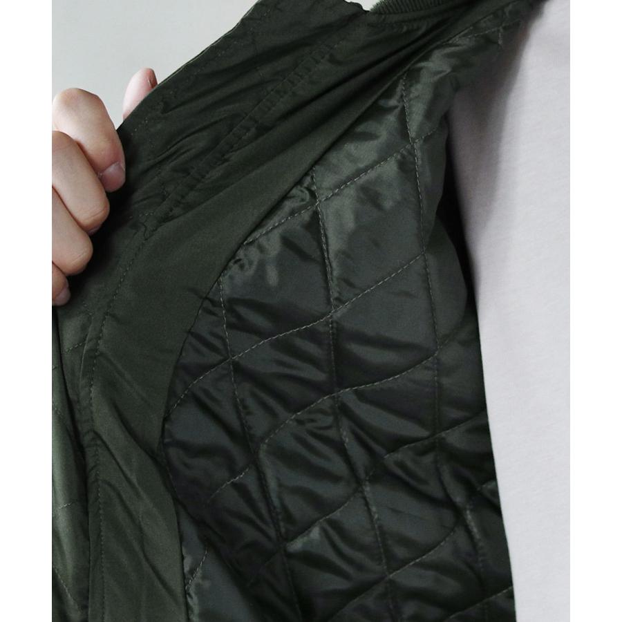 中綿入り MA-1 ジャケット アウター フライトジャケット メンズ 秋 秋