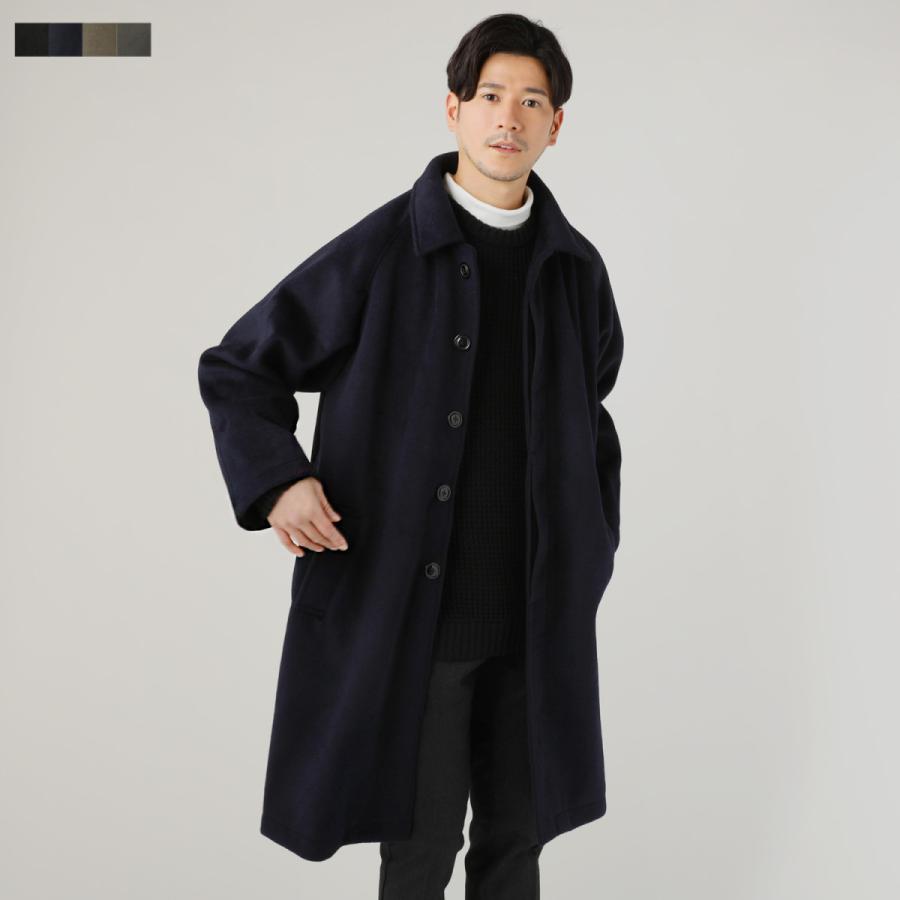 バルマカーンコート ステンカラーコート コート メンズ 冬 メルトン
