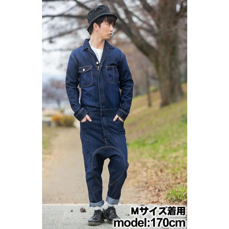デニムサルエルつなぎ ジャンプスーツ/A155メンズ レディース
