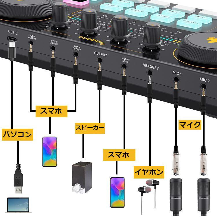 Maono ポッドキャスター 日本語説明書有 配信用ミキサー オーディオ