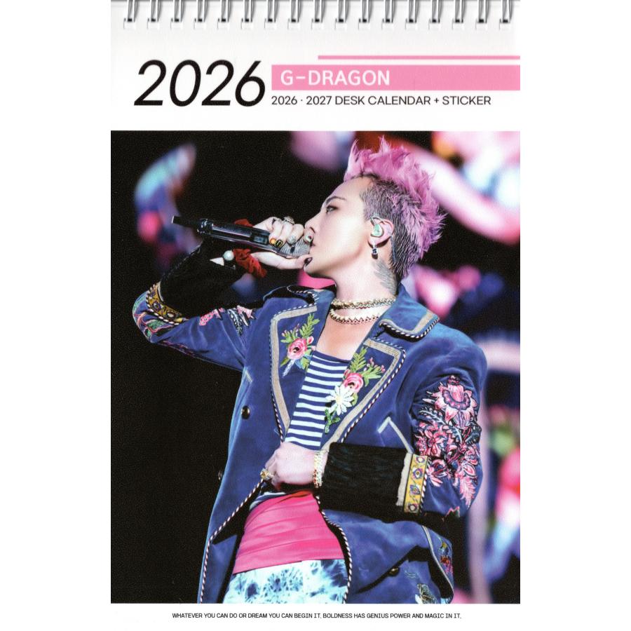 BIGBANG G-DRAGON ジードラゴン ジヨン グッズ 卓上 カレンダー 2026