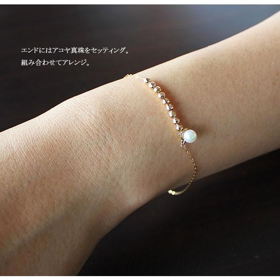 アコヤ真珠 K18 ミラーボール ベビーパール 真珠 ブレスレット パール