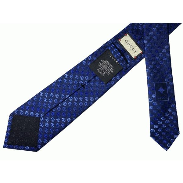 GG グッチ ネクタイ GUCCI 495330 4E002 4069 SOFT RUNNING ネイビー系