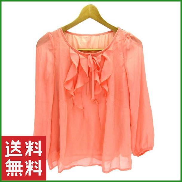 訳あり 在庫処分 ブラウス シフォン フリル リボン レディース 裏地