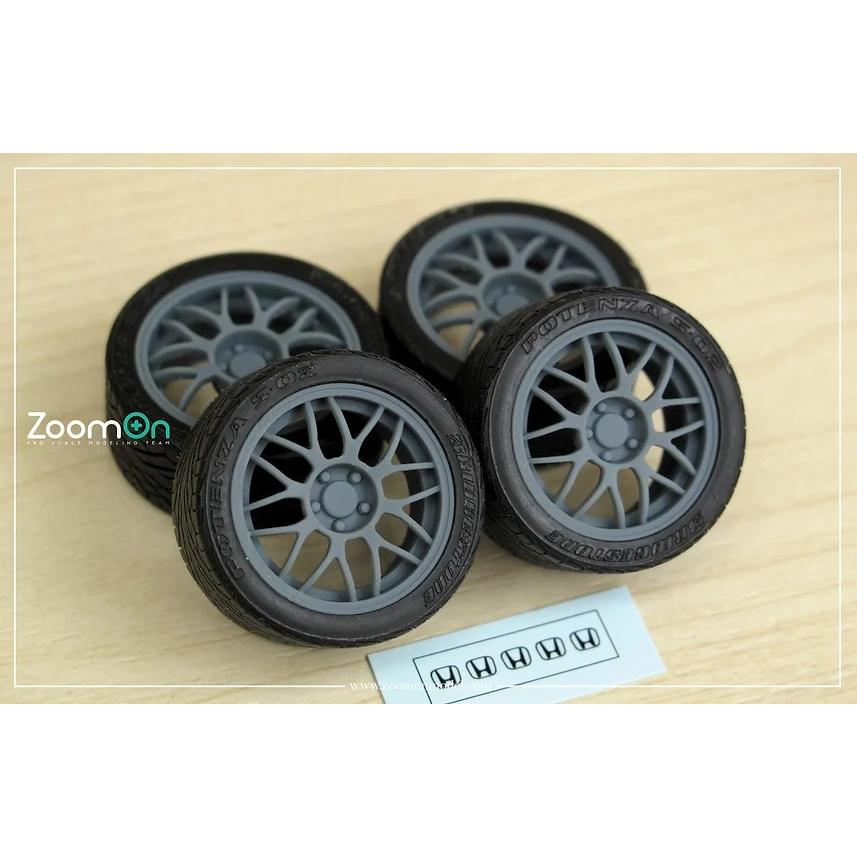 ZoomOn ZR090 1/24 NSX (NA1) タイプS BBS ホイールセット フロント16