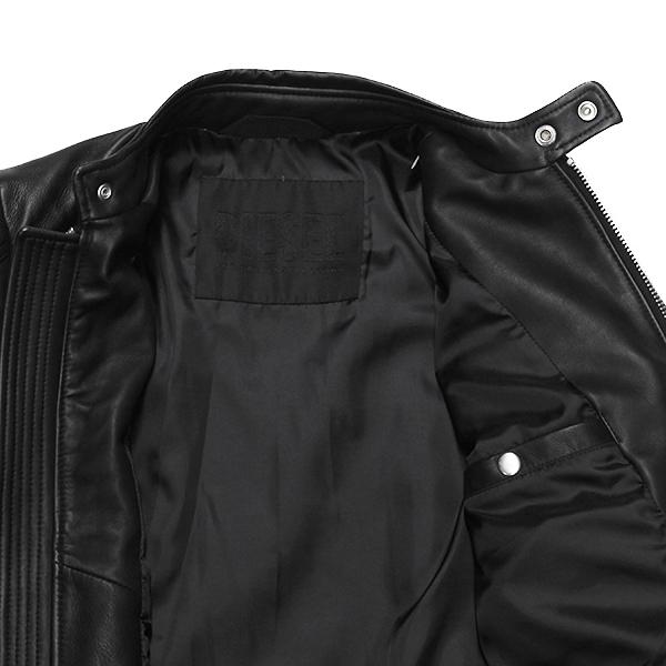 DIESEL（ディーゼル） レザー ブルゾン メンズ 革ジャン ライダース