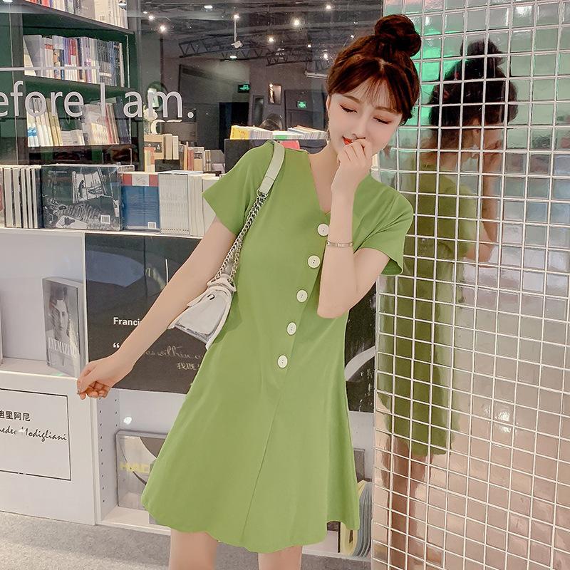 plusnao（プラスナオ） ワンピース レディース Vネック 半袖 ハーフ