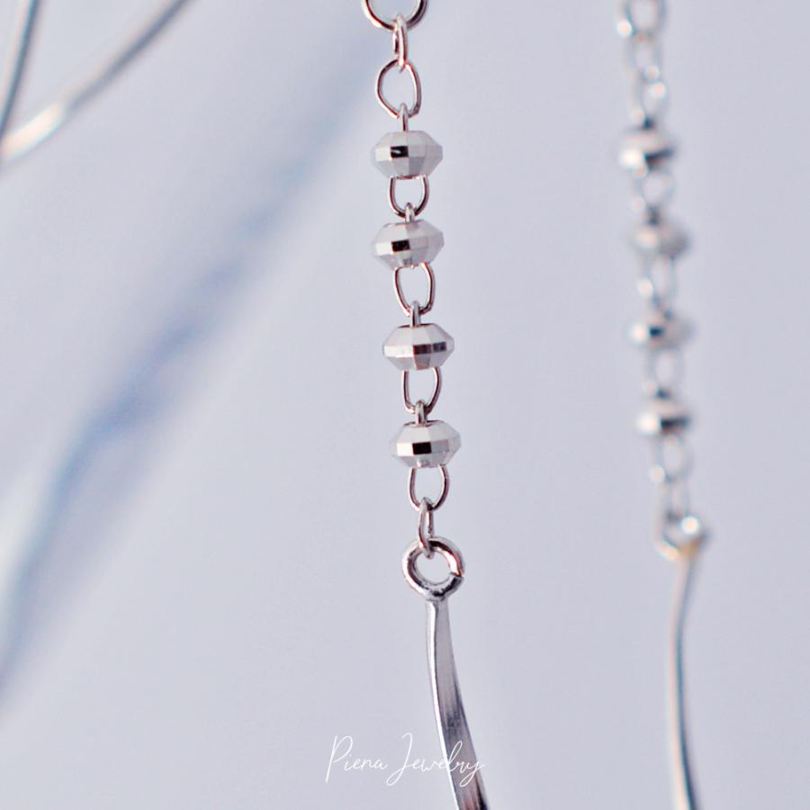 プラチナ900 アメリカンピアス ロングチェーン Pt900 シルバー 軽量 両